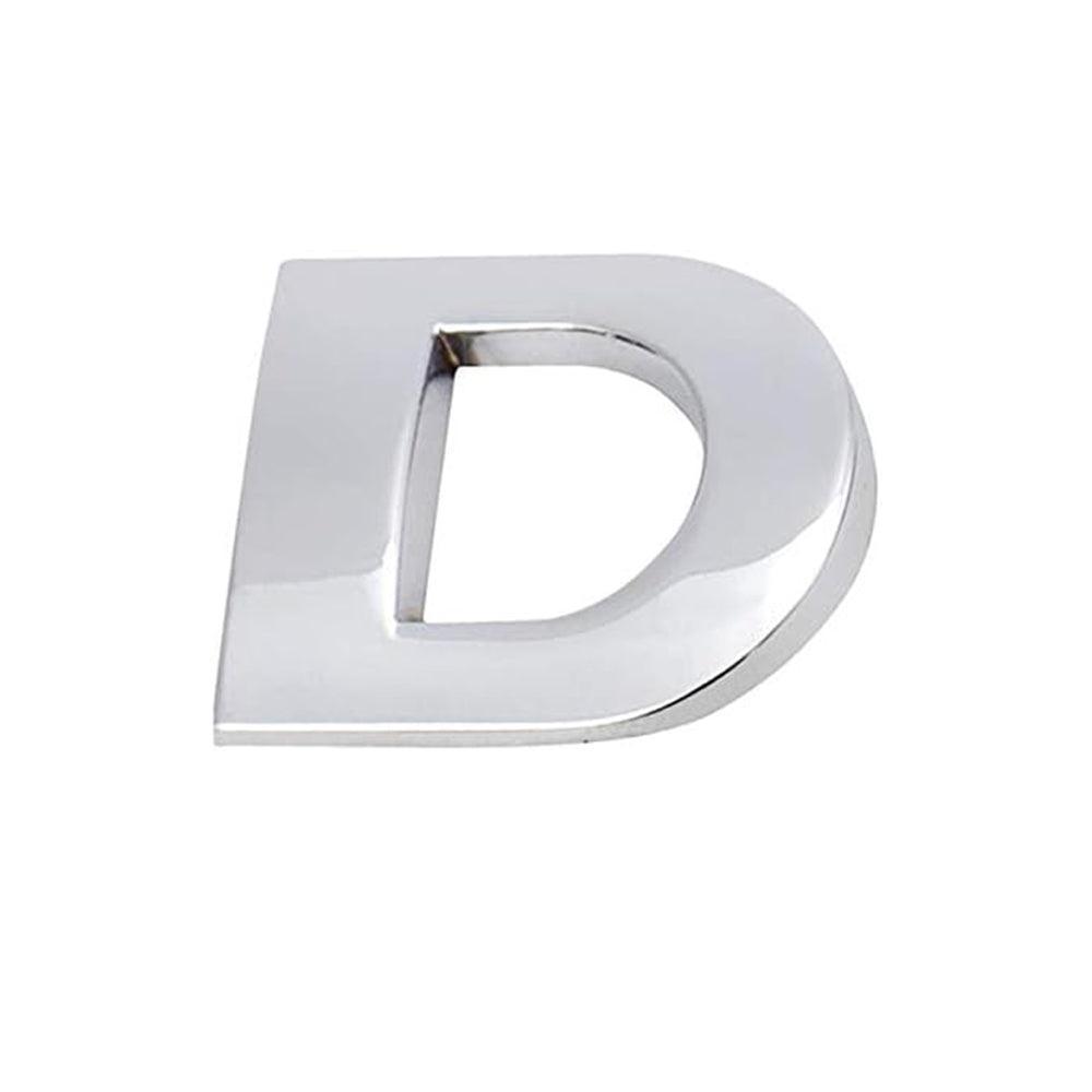 A-Z Alphabet Letters Car Sticker Self Adhesive Auto Badge Emblem 3D Chrome Good - Number 0