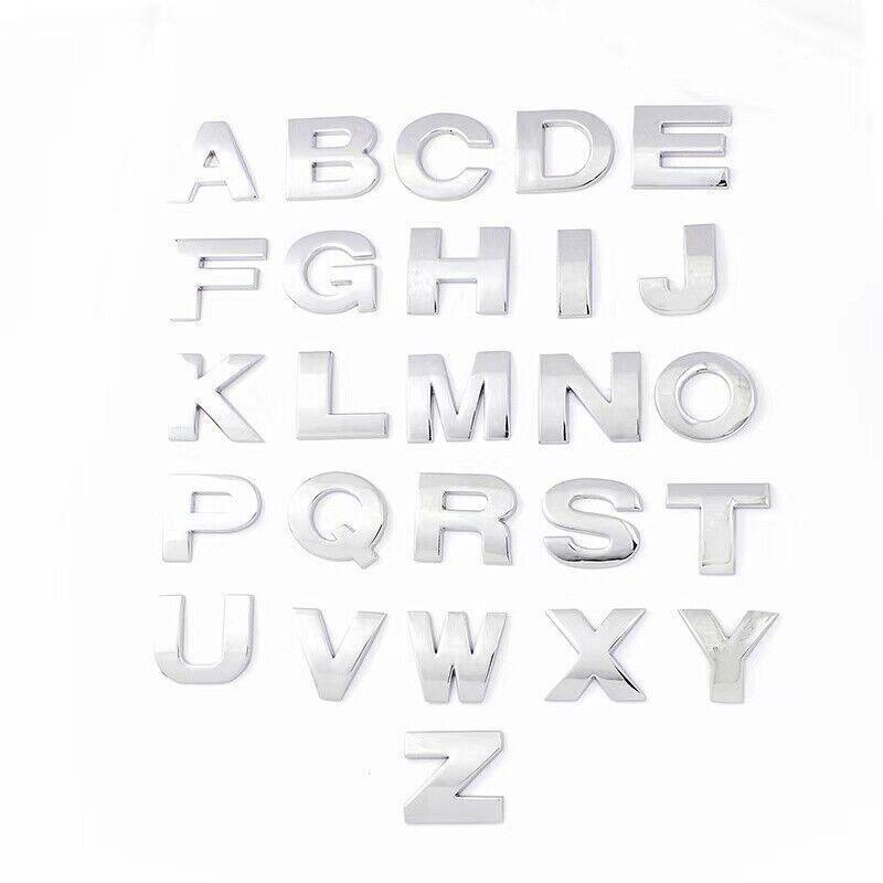 A-Z Alphabet Letters Car Sticker Self Adhesive Auto Badge Emblem 3D Chrome Good - Number 5