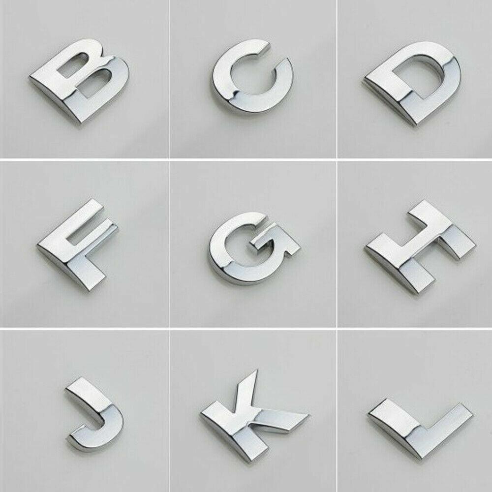 A-Z Alphabet Letters Car Sticker Self Adhesive Auto Badge Emblem 3D Chrome Good - Number 9