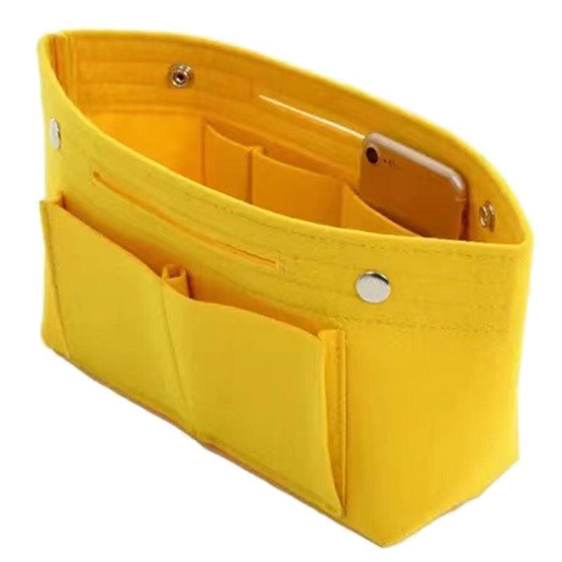 Travel Organiser Handbag Felt Bag Tote Insert Liner Purse Pouch Women 25*16*9Cm - Light Grey