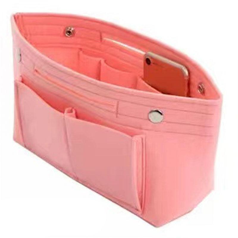 Travel Organiser Handbag Felt Bag Tote Insert Liner Purse Pouch Women 25*16*9Cm - Light Grey