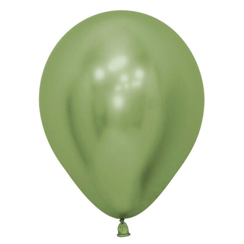 Metallic Latex Balloons 12 Inch Chrome Party Balloons for Birthday Wedding Decoration - Light Green 50PCS