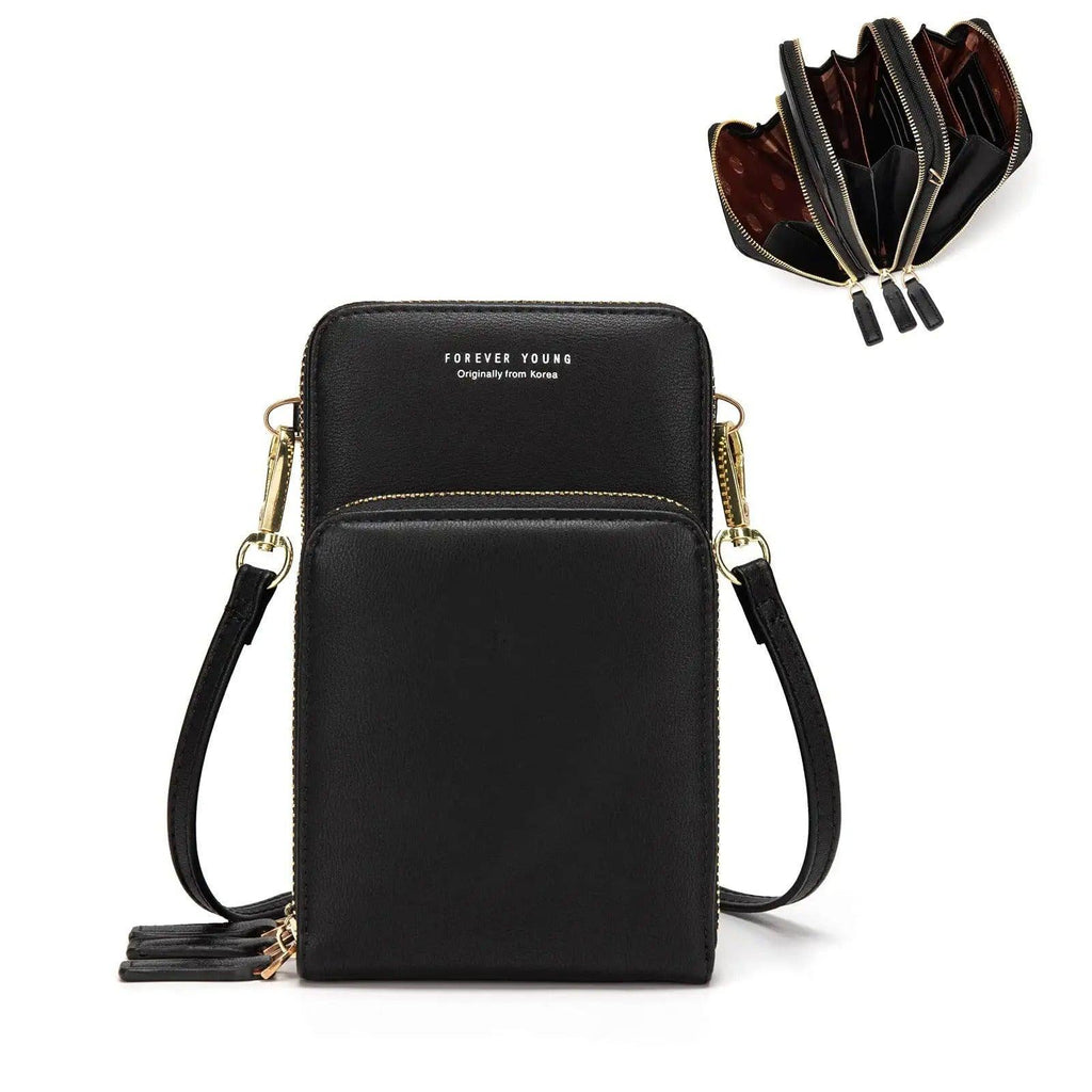 Women Crossbody Phone Purse Touch Screen Bag Rfid Blocking Wallet Shoulder Strap - Light Purple