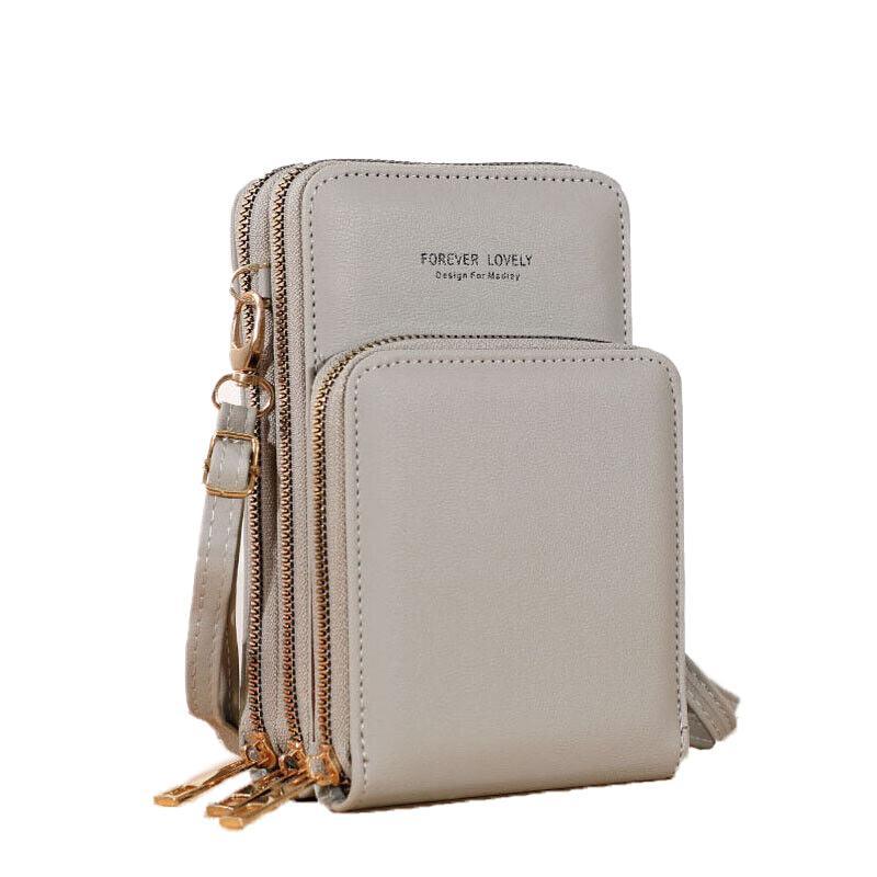 Women Crossbody Phone Purse Touch Screen Bag Rfid Blocking Wallet Shoulder Strap - Light Purple