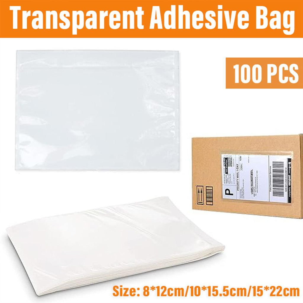 Plastic Bags 100PCS Transparent Zip Lock Clear Resealable Storage Packaging - 8x12cm