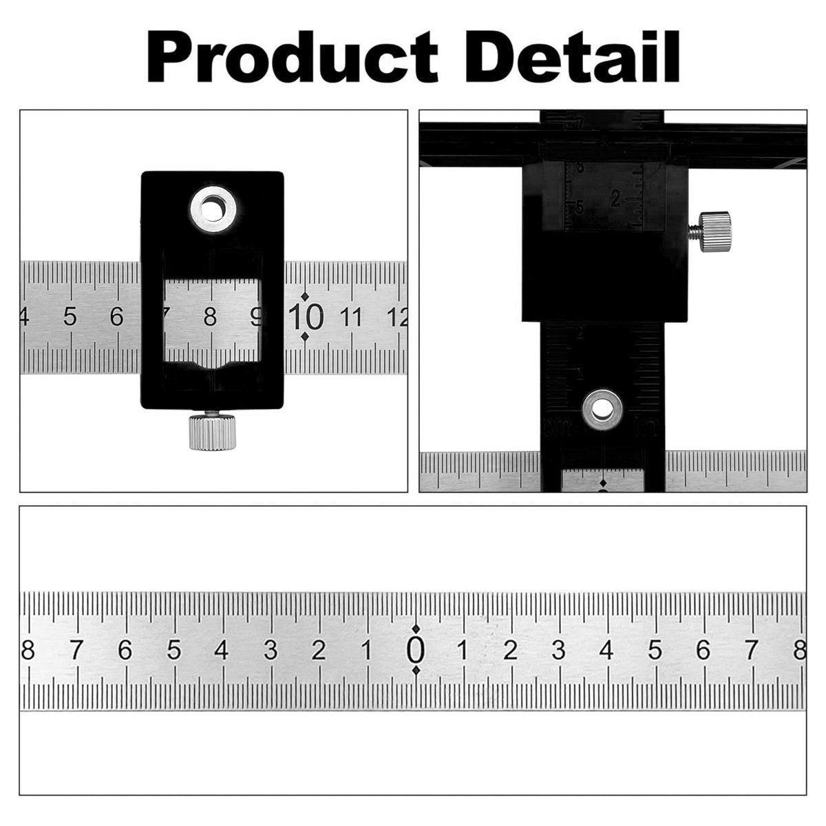 Furniture Carpentry Drill Guide Punch Locator Woodworking Hole Locator Ruler - Blue