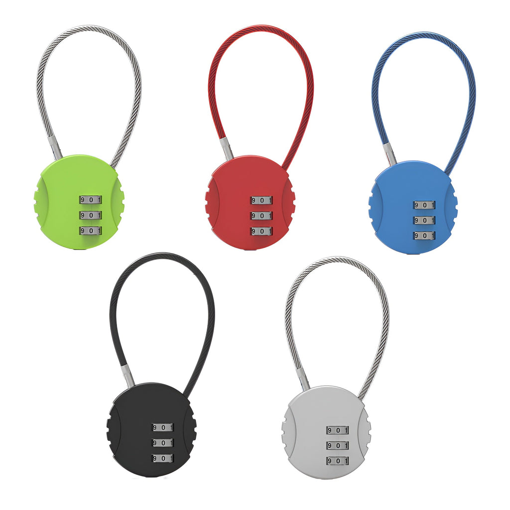 Combination Lock Padlock Locker 3 Digit Security Bike Suitcase Luggage Bag - Blue