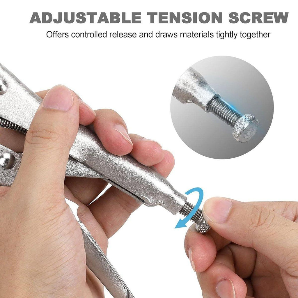 Multi-functional C-type Pliers Strong Manual Grip Round Mouth Clamping Tool - 7inch