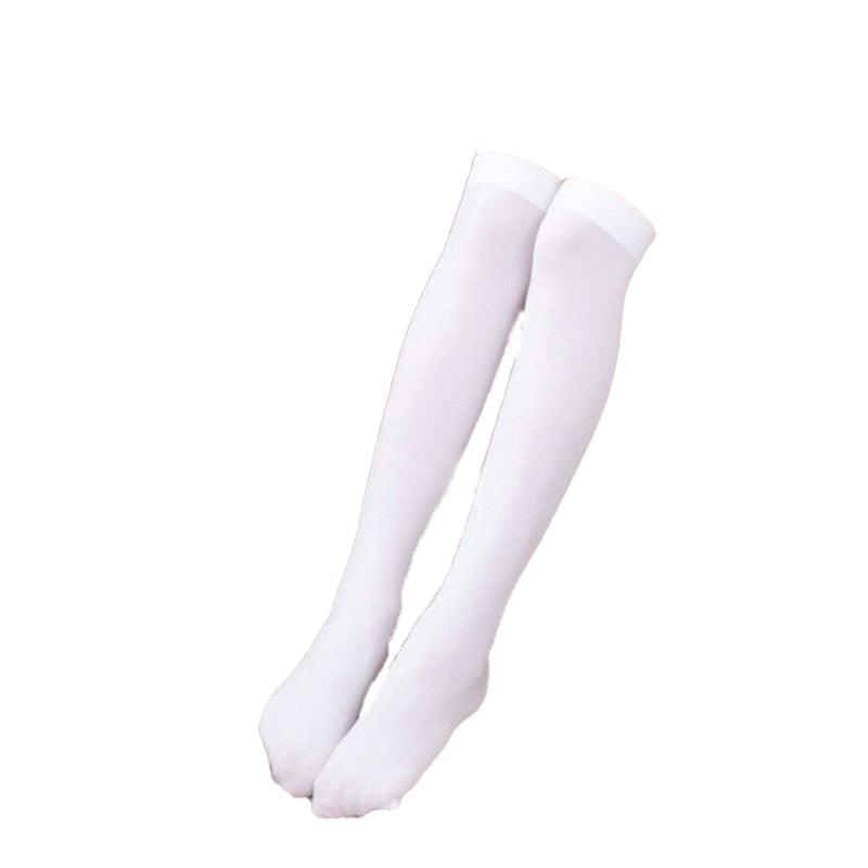 Womens Girls Long Socks Over Knee Thigh High Stockings Hosiery Tights Pantyhose - Pink
