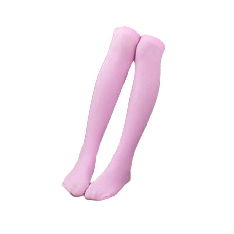Womens Girls Long Socks Over Knee Thigh High Stockings Hosiery Tights Pantyhose - White