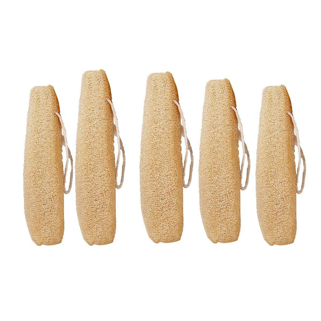 Natural Loofah Sponge Kitchen Scrubber for Dishwashing Pot Cleaning 5 Pack