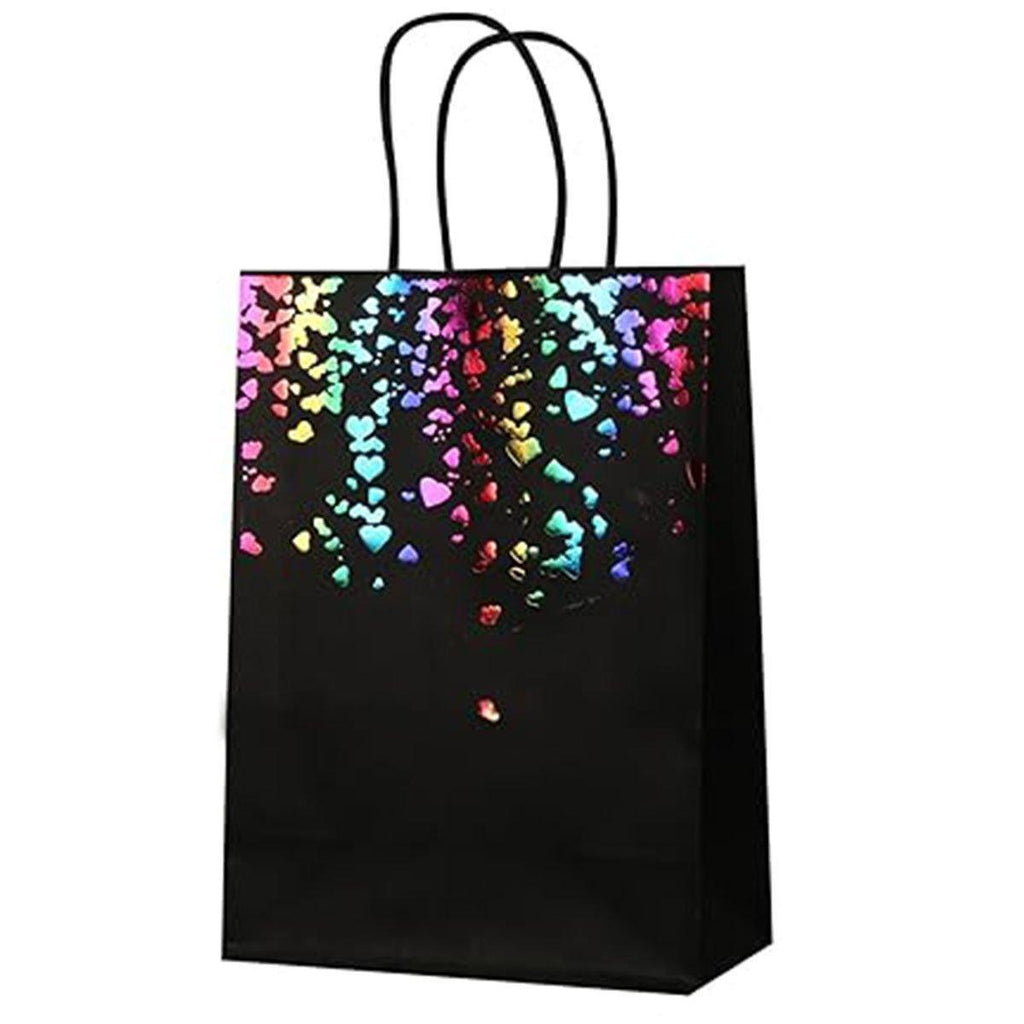 30PCS Kraft Paper Gift Bags Small Love Candy Bags Gold Foil Wedding Party Favors - White-Rose Gold Foil