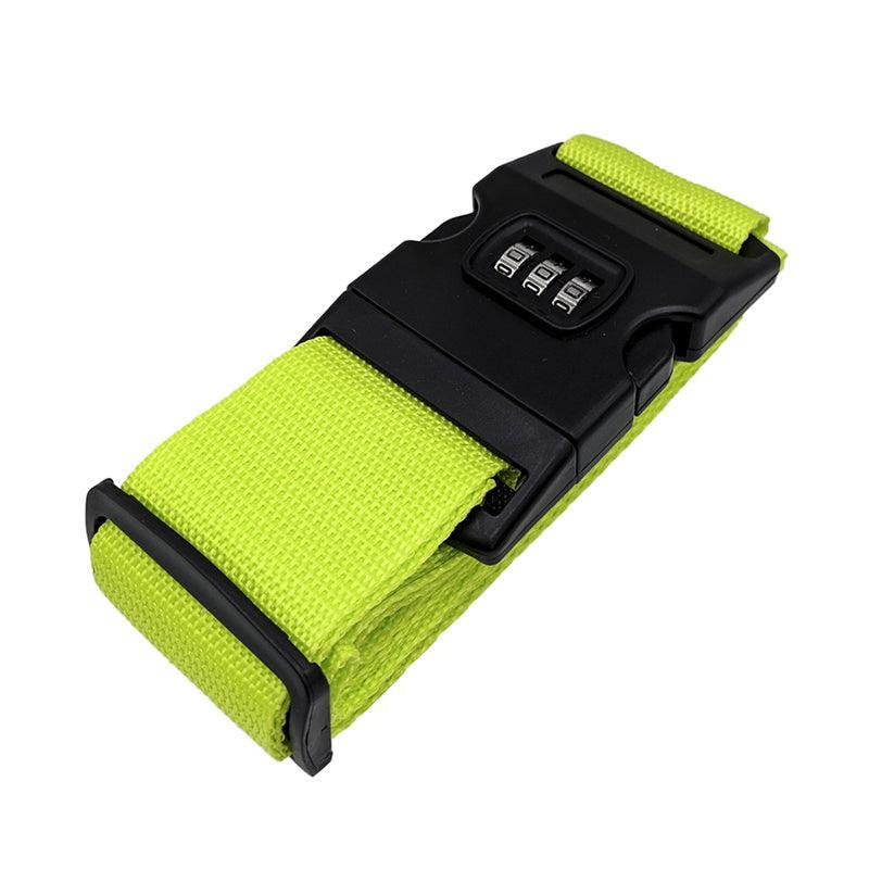 Luggage Strap Code Password Travel Suitcase Secure Lock Safe Nylon Packing Belt - Black