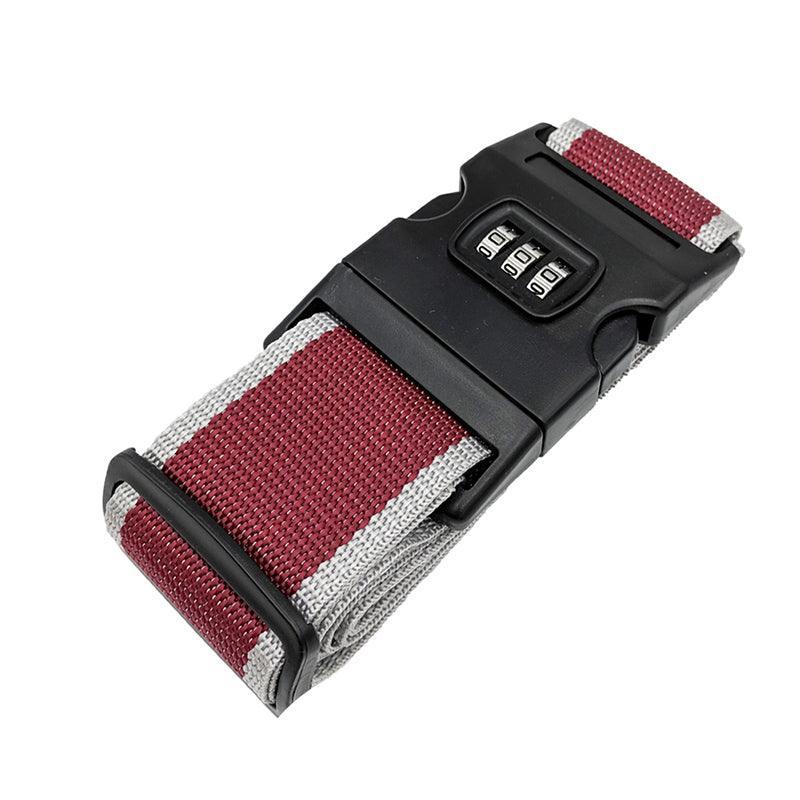 Luggage Strap Code Password Travel Suitcase Secure Lock Safe Nylon Packing Belt - Black