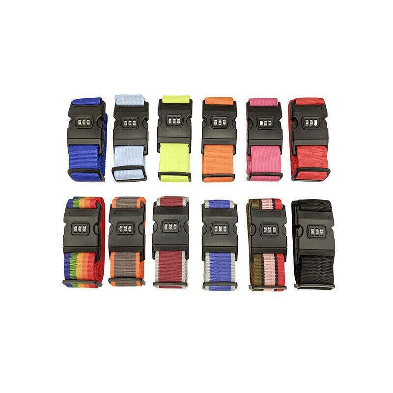 Luggage Strap Code Password Travel Suitcase Secure Lock Safe Nylon Packing Belt - Green