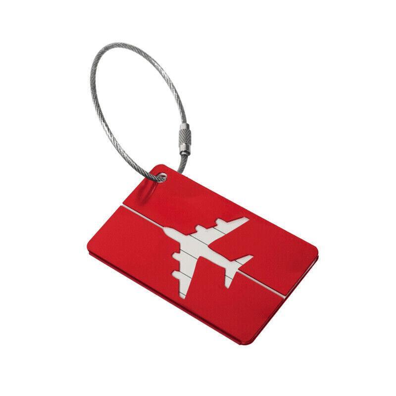Luggage Tag Aluminum Travel Baggage Suitcase Identity Address Name Label Cards - Blue