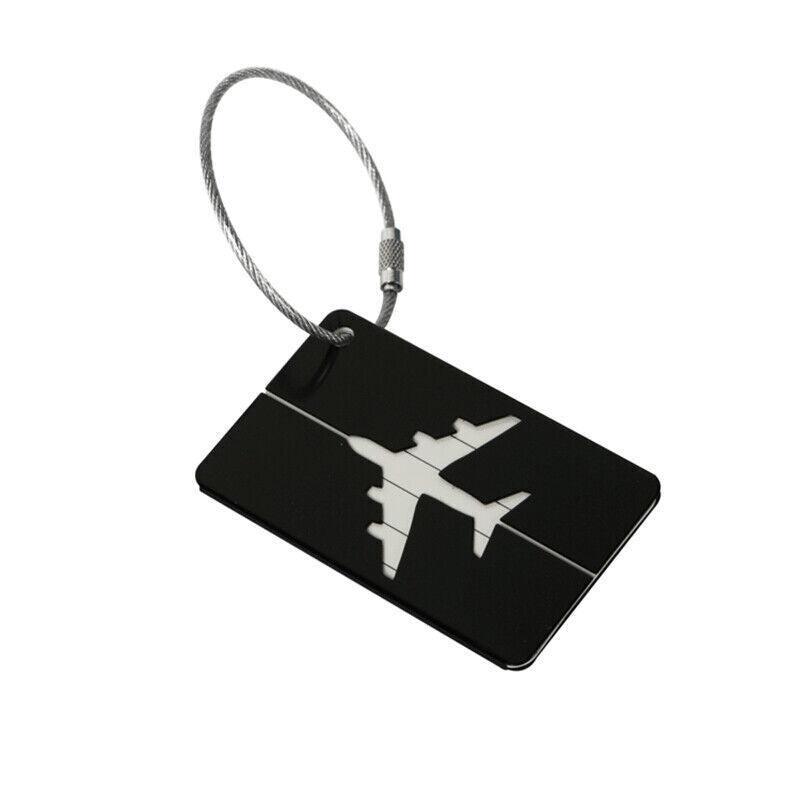 Luggage Tag Aluminum Travel Baggage Suitcase Identity Address Name Label Cards - Purple