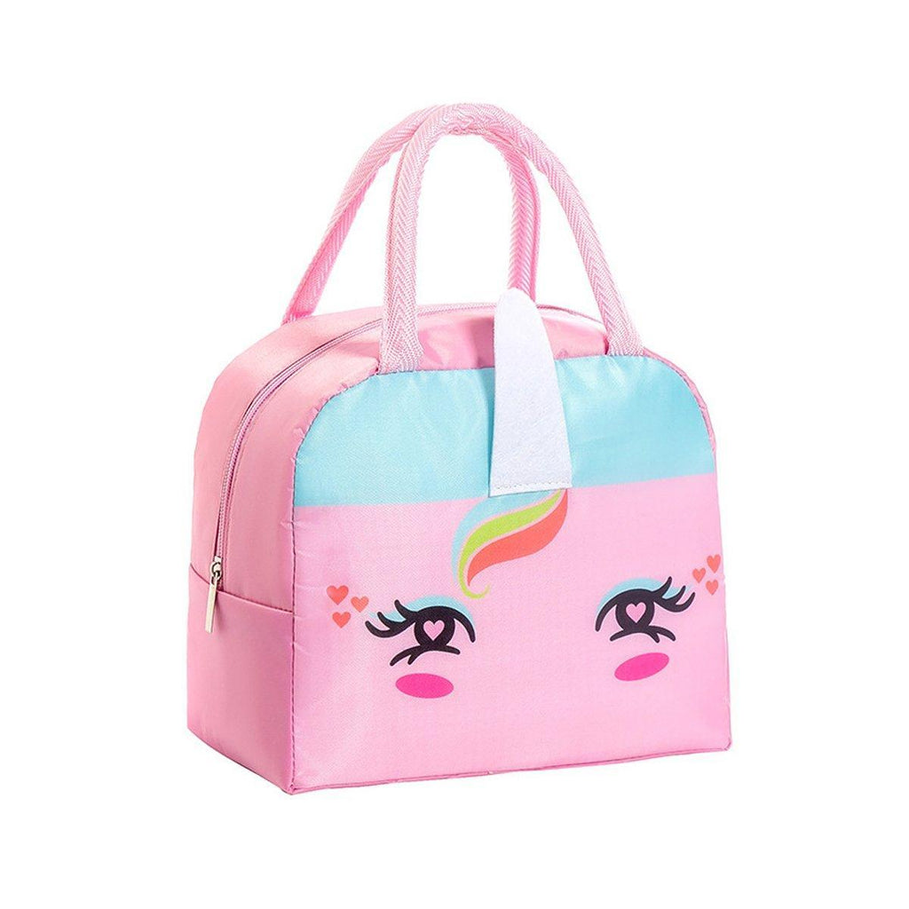 3D Bento Lunch Bag Cartoon Handbag Insulated Food Box Bag for Students LunchTote - Pink Rabbit