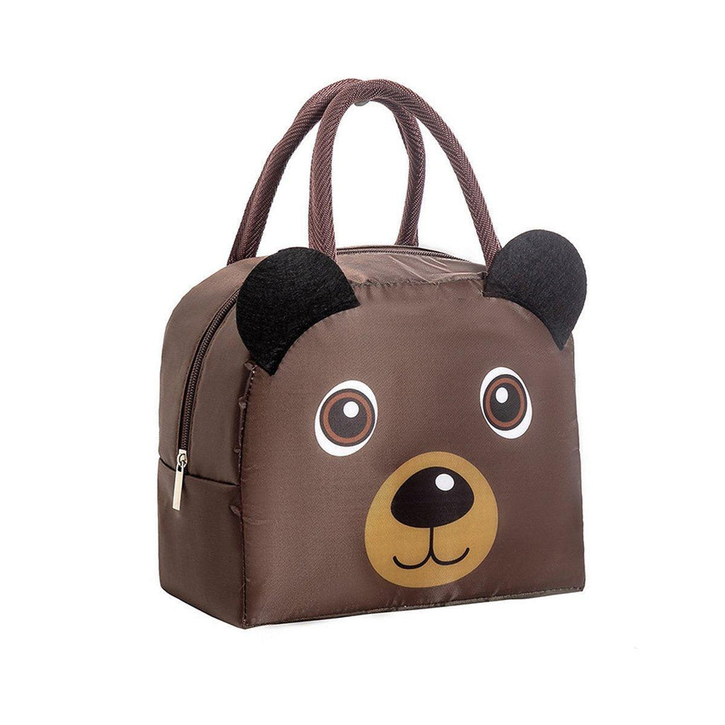3D Bento Lunch Bag Cartoon Handbag Insulated Food Box Bag for Students LunchTote - Yellow Dinosaur