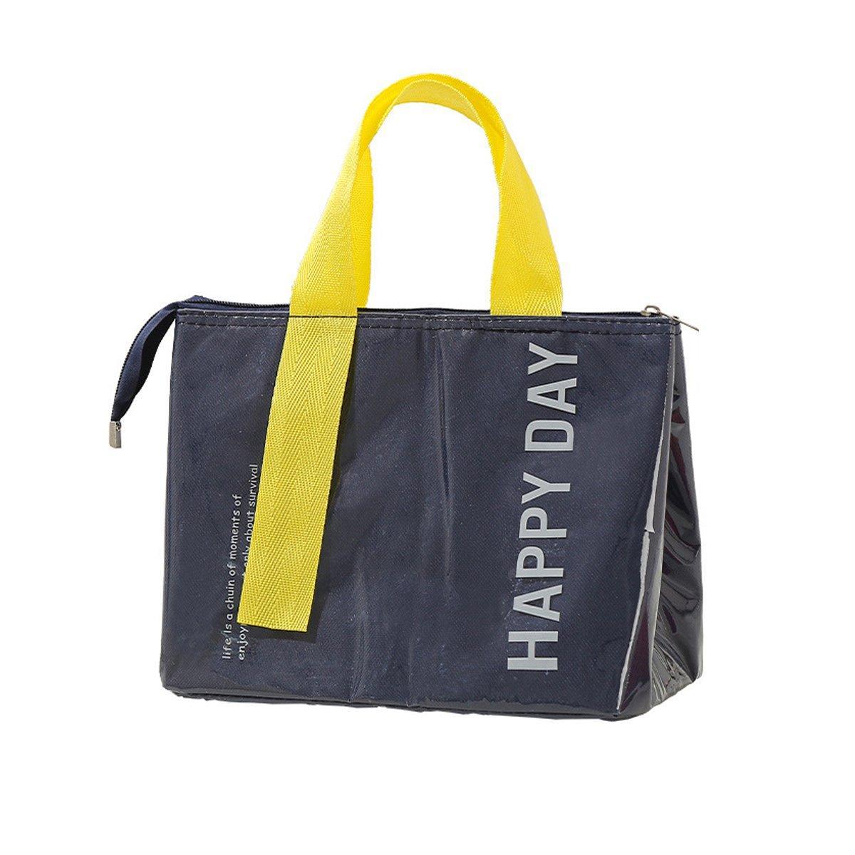 Large Capacity Lunch Bag Outdoor Picnic Aluminum Foil Portable Thermal Bag - Grey