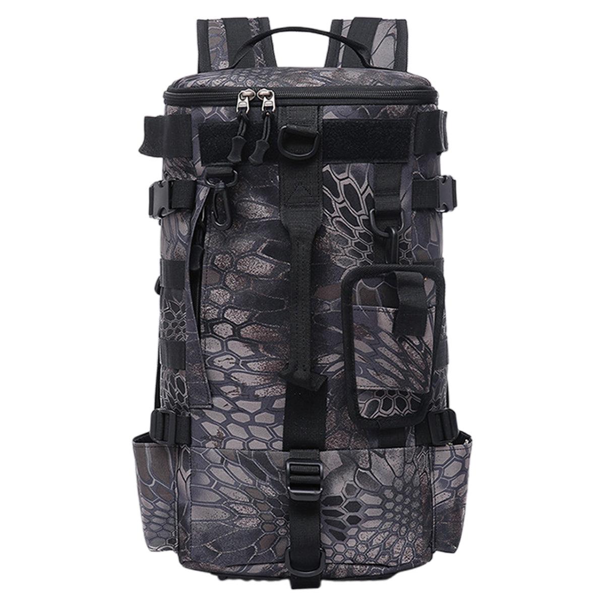 Waterproof Fishing Tackle Bag Large Capacity Multi Functional Shoulder Storage - Black