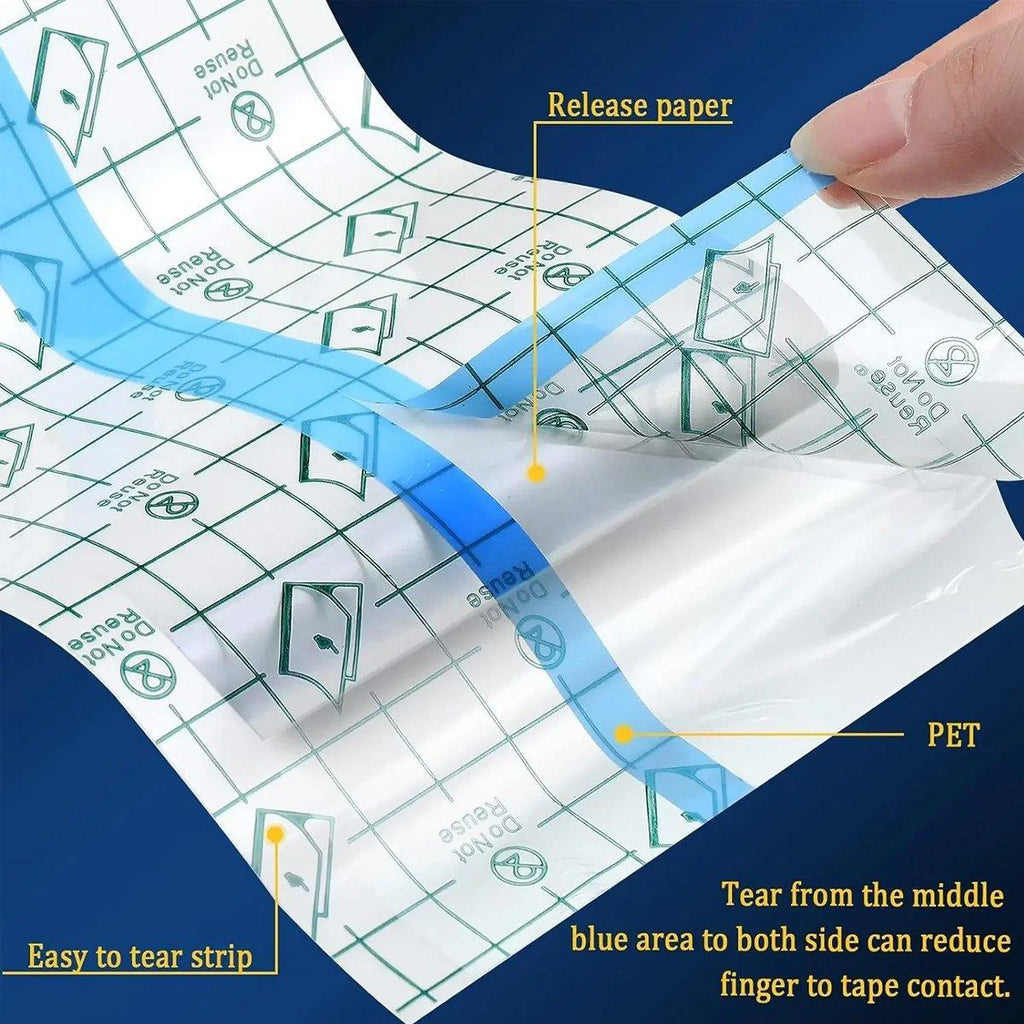 Waterproof PU Film Adhesive Tape Transparent High Stickiness Cuttable Bandage - 15cm x 5m