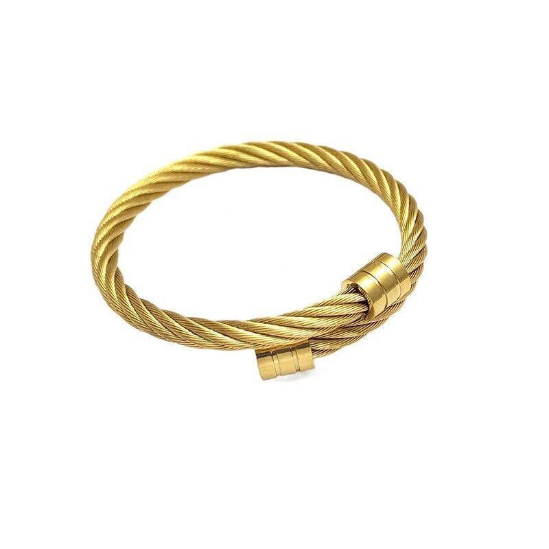 Lymph Drainage Magnetic Bracelets  Crainoc Titaniumion Osimium Bangle NEW - Black