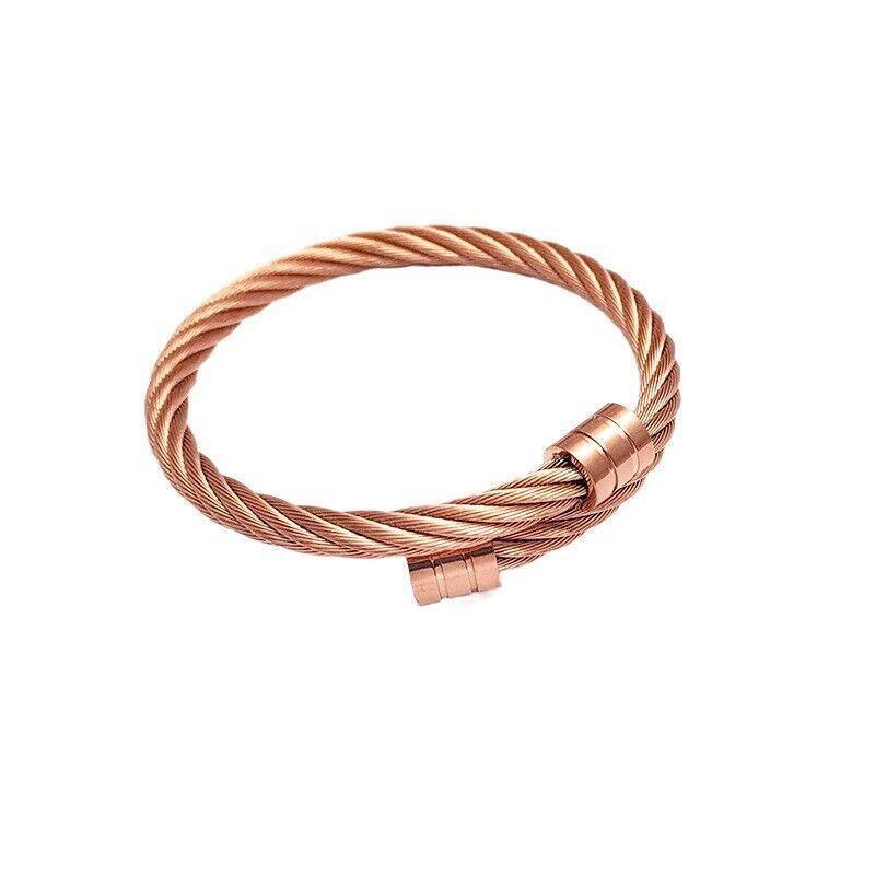 Lymph Drainage Magnetic Bracelets  Crainoc Titaniumion Osimium Bangle NEW - Silver