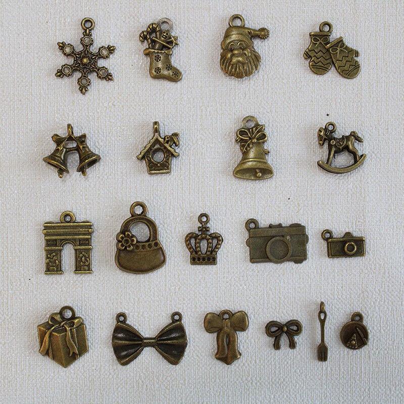 Mixed Tibetan Charms Pendants 50g Silver Bronze for Jewellery DIY Craft Making - Silver