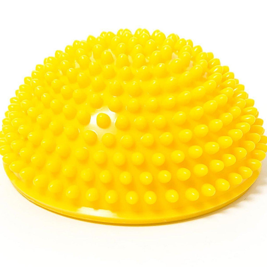 Spiky Massage Ball PVC Half Round Yoga Exercise Foot Hand Cushion - Orange