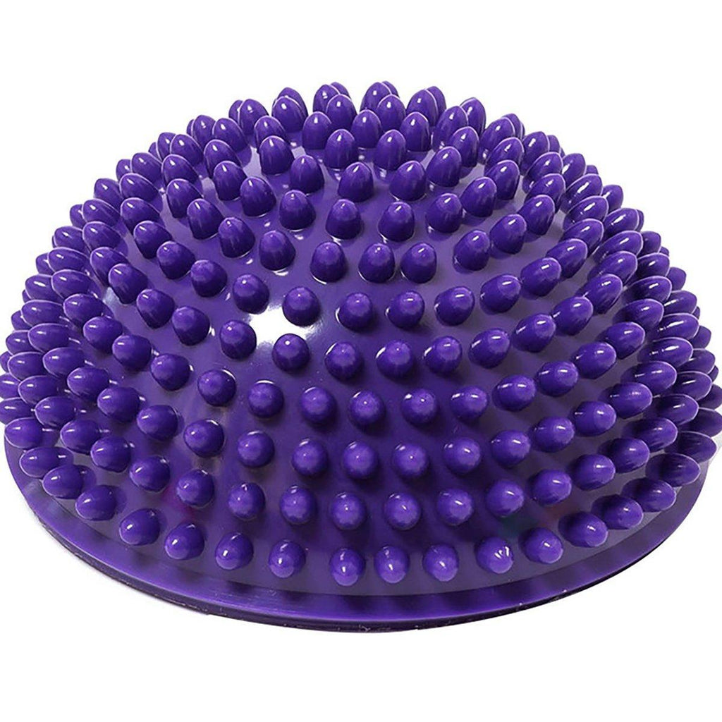 Spiky Massage Ball PVC Half Round Yoga Exercise Foot Hand Cushion - Orange