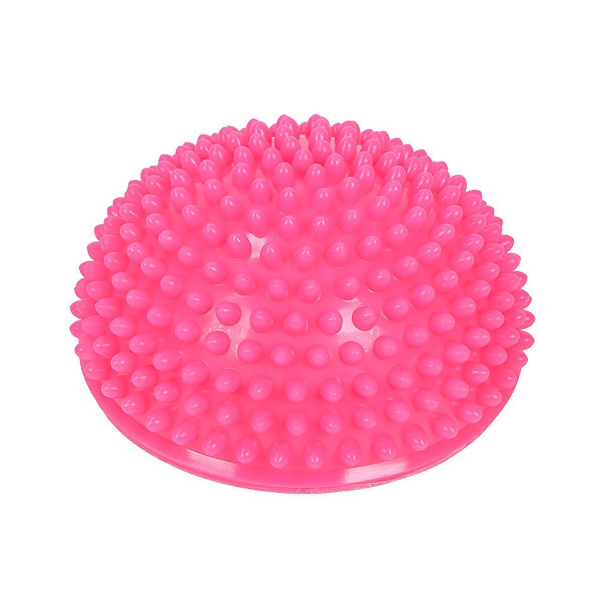 Spiky Massage Ball PVC Half Round Yoga Exercise Foot Hand Cushion - Orange