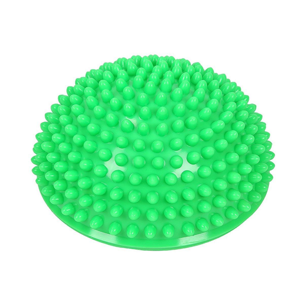 Spiky Massage Ball PVC Half Round Yoga Exercise Foot Hand Cushion - Red