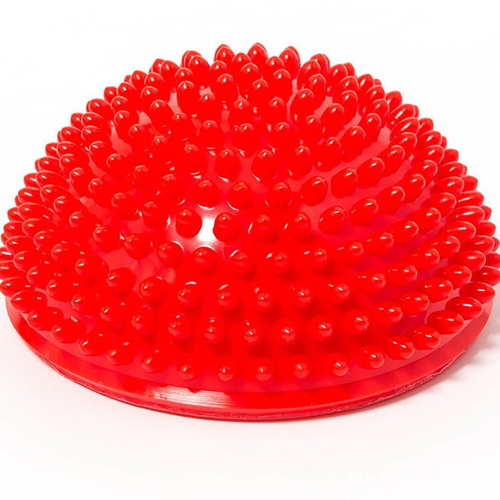 Spiky Massage Ball PVC Half Round Yoga Exercise Foot Hand Cushion - Yellow