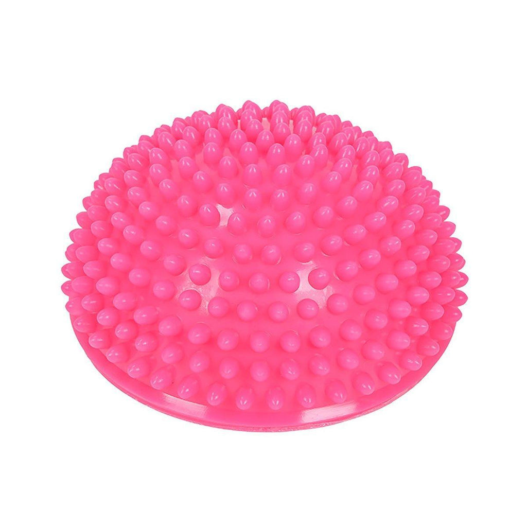 Spiky Massage Ball PVC Half Round Yoga Exercise Foot Hand Cushion - Yellow