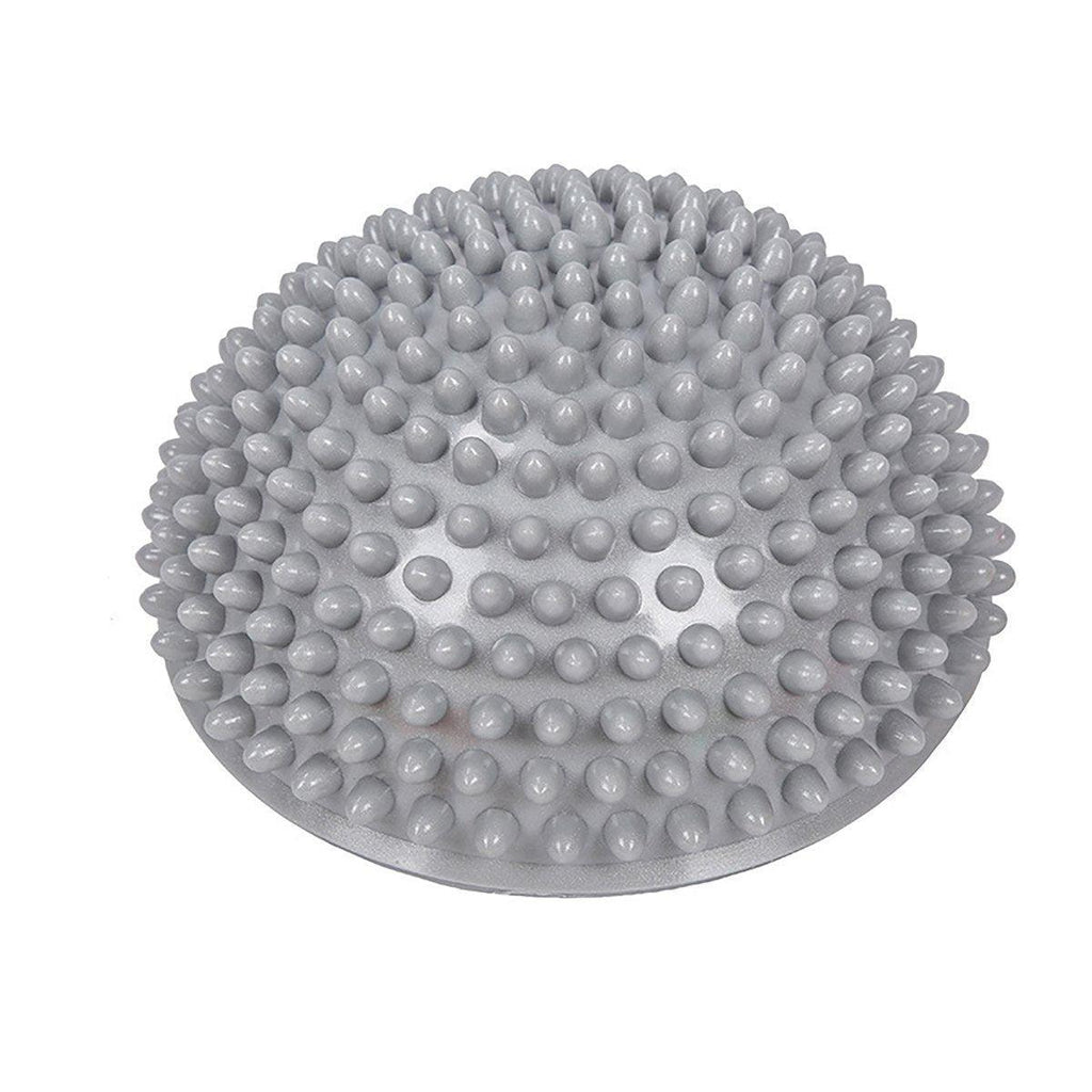 Spiky Massage Ball PVC Half Round Yoga Exercise Foot Hand Cushion - Yellow