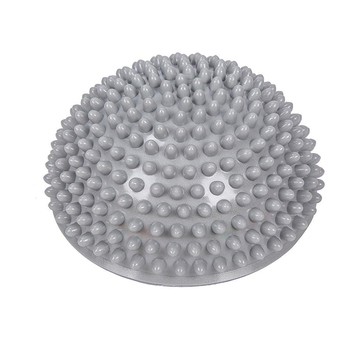 Spiky Massage Ball PVC Half Round Yoga Exercise Foot Hand Cushion - Yellow
