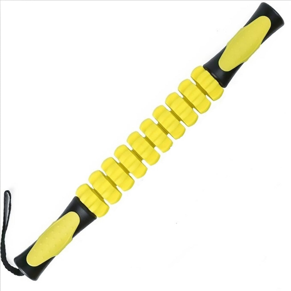 Muscle Roller Stick Full Body Fitness Massage Tool for Home and Gym Use - Black