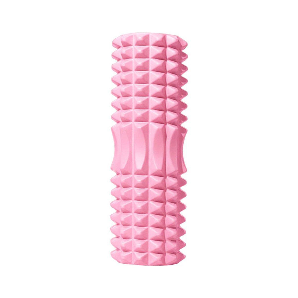 High Density EVA Foam Roller Yoga Massage Stick for Fitness - Wolf Tooth Style Purple-45cm