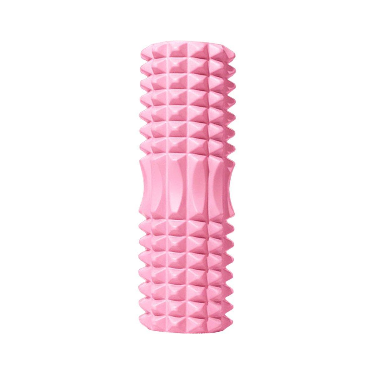 High Density EVA Foam Roller Yoga Massage Stick for Fitness - Crescent Style Pink-33cm
