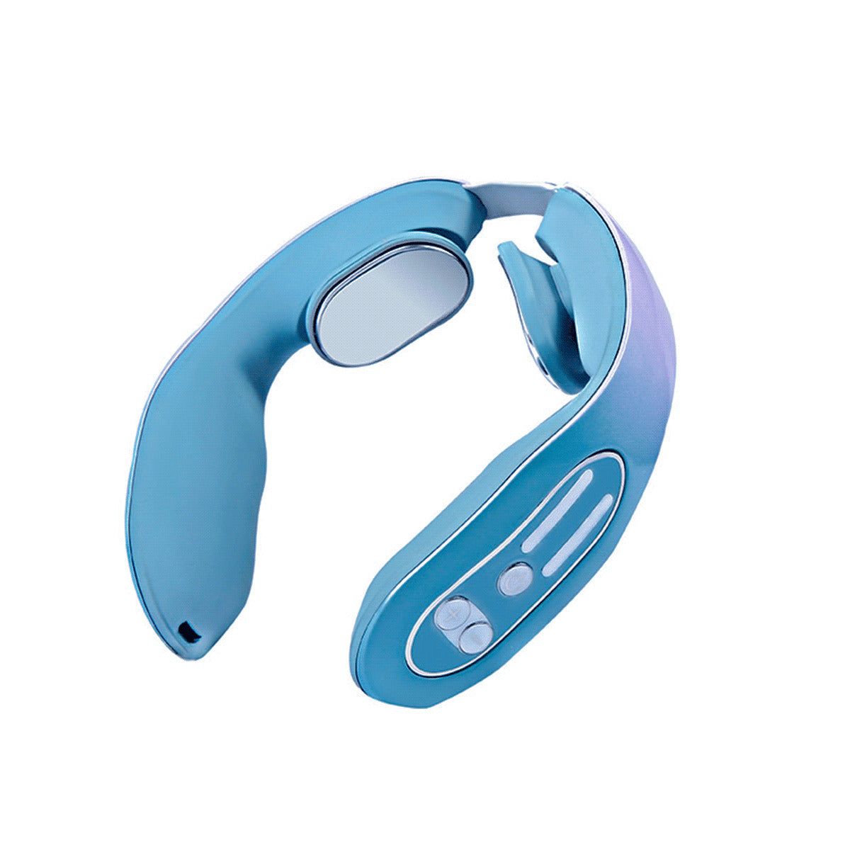 Portable Neck and Shoulder Massager with Heat and Pulse Function - Ordinary Gray