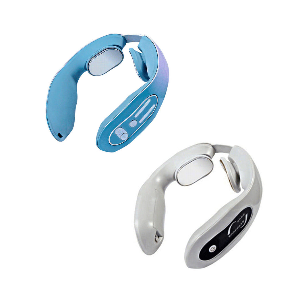 Portable Neck and Shoulder Massager with Heat and Pulse Function - Upgraded Blue