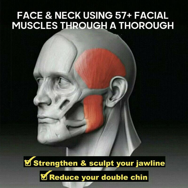 Anti-Age Toning Neck Facial Toner Jaw Exerciser Fitness Face Muscle Jawzrsize - Blue