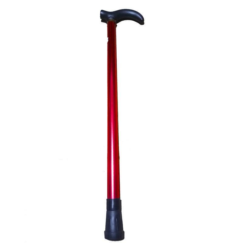 Metal Walking Stick Travel Retractable Cane Pole Compact Adjustable Lightweight - Brown