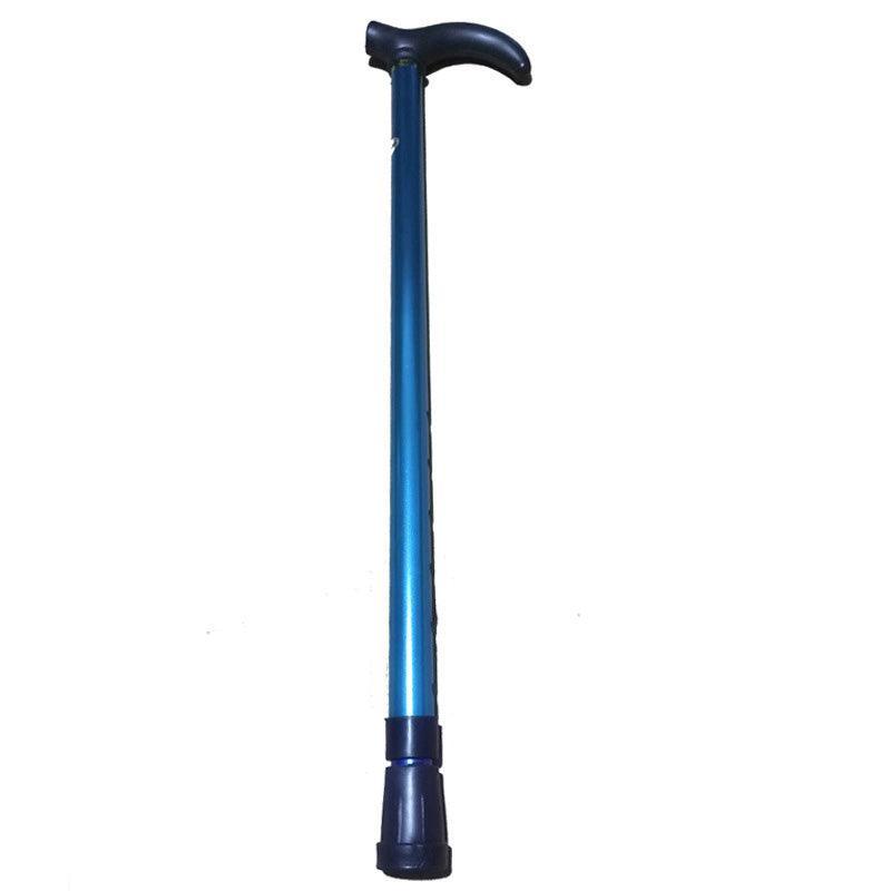 Metal Walking Stick Travel Retractable Cane Pole Compact Adjustable Lightweight - Yellow