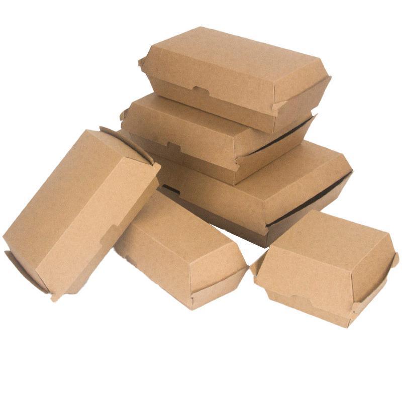 UP To 250PCS Cardboard Hot Dog Box - Brown Corrugated Kraft - Plain - CB2-250PCS