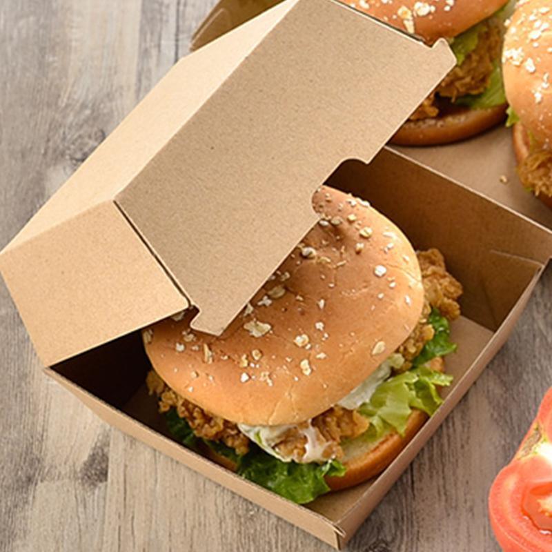 UP To 250PCS Cardboard Hot Dog Box - Brown Corrugated Kraft - Plain - CB6-200PCS