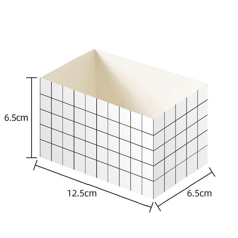 250PCS Sandwich Packaging Box Breakfast Hamburger Wrapping Box L Size - White