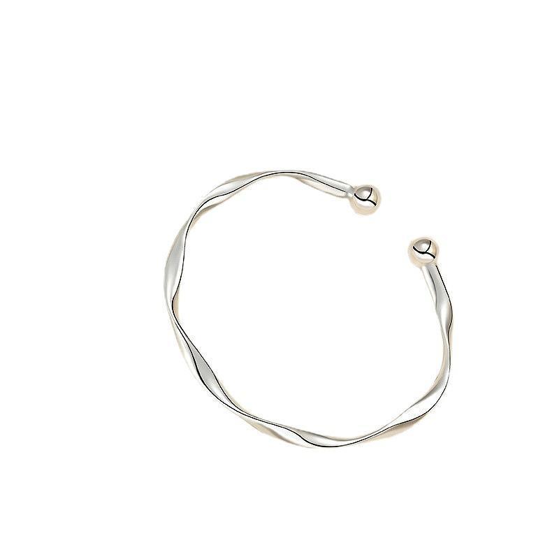 Bangle Bowknot Bells Bracelet Korean Opening Wrist Chain Women Silver Bracelet - Bell