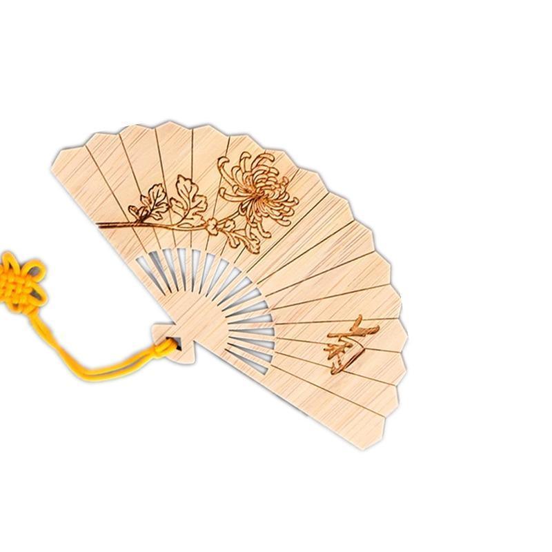 Chinese Style Bass Book Folder Book Clip Bamboo Bookmark Guitar Bookmark Lable - Ruan Pipa Bookmark - Chrysanthemum